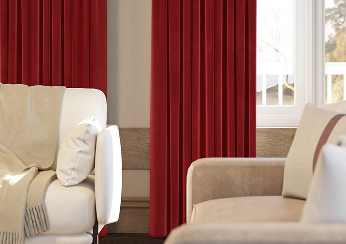 Odessa Velvet, Scarlet - Made to Measure Curtains - Image 5